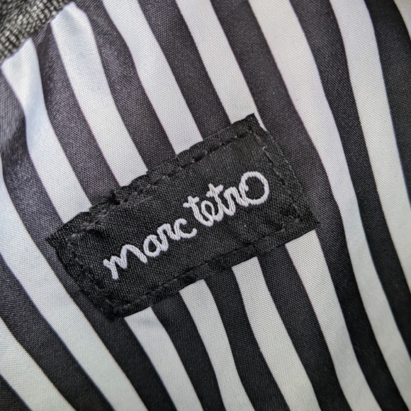 marc tetro Frenchie Large Cosmetic Case Pouch Bag PVC Saffiano Aqua NWT - Picture 11 of 12